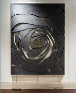 Black Rose Metal Artistic Piece - londonmetalstore