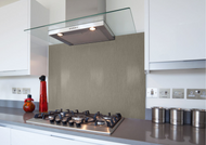 Custom stainless steel splash back. We recommend quartz and granite worktops from stonemasters.co.uk